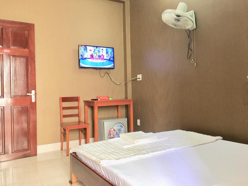 TV a/nebo společenská místnost v ubytování Thu Đô Motel