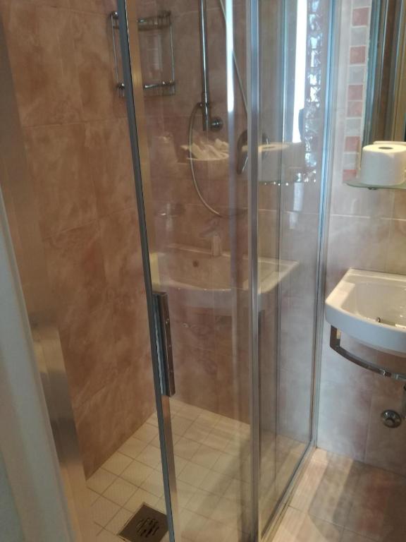 Koupelna v ubytování Hotel Verdi