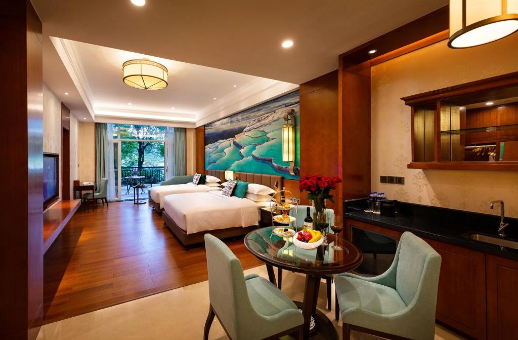Posezení v ubytování Good View Hotel Tangxia - 15 mins drive from Dongguan South Railway Station