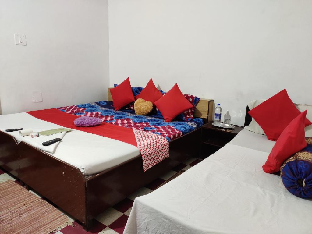 Postel nebo postele na pokoji v ubytování Agra Paying Guest House