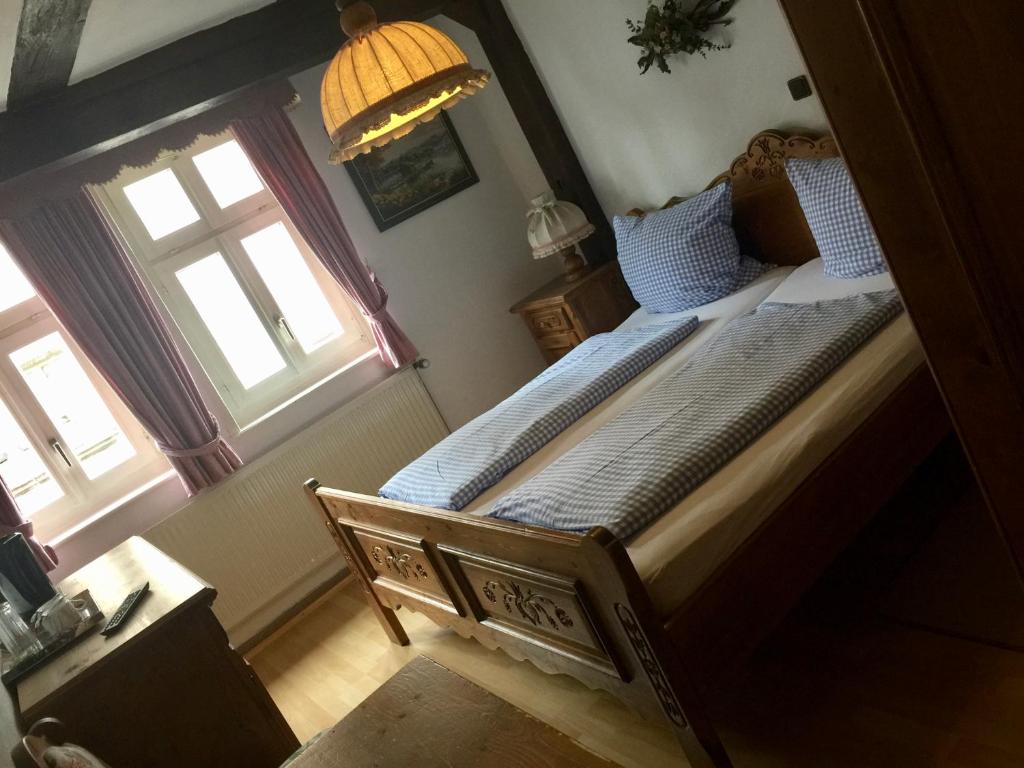 Postel nebo postele na pokoji v ubytování Hostaria del Castello