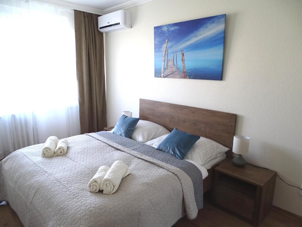 Postel nebo postele na pokoji v ubytování Duna View Apartment