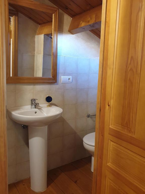 Koupelna v ubytování La Casina de Terobe