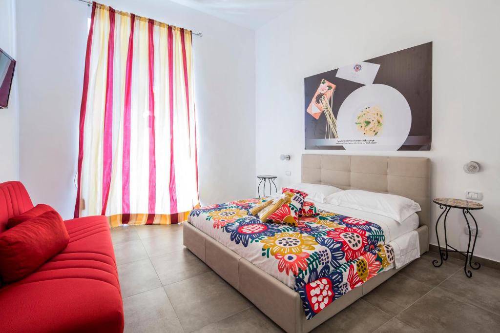 Łóżko lub łóżka w pokoju w obiekcie b&b Pasta Cuomo