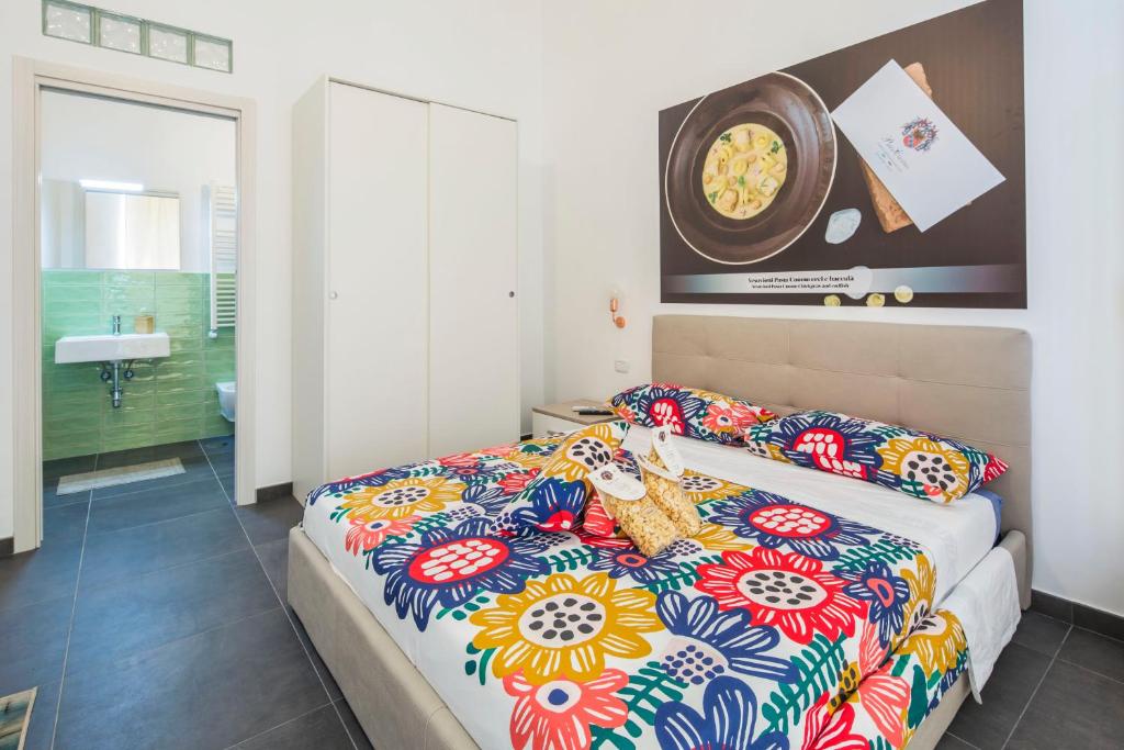 Łóżko lub łóżka w pokoju w obiekcie b&b Pasta Cuomo