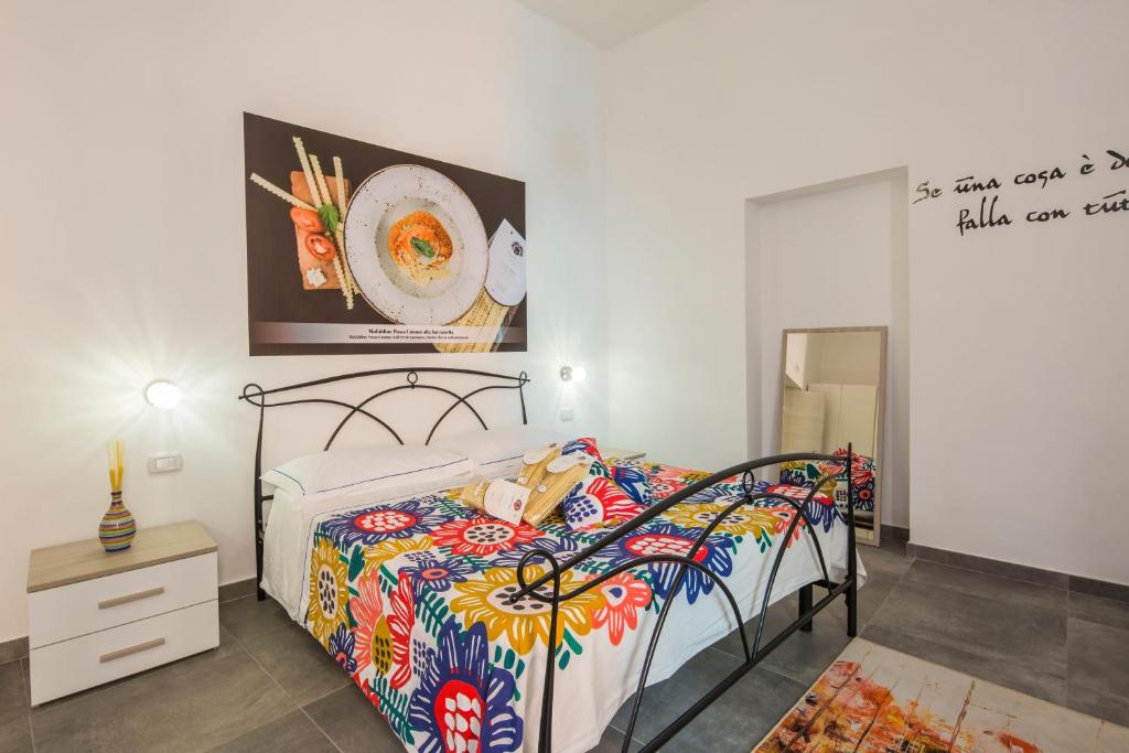 Łóżko lub łóżka w pokoju w obiekcie b&b Pasta Cuomo