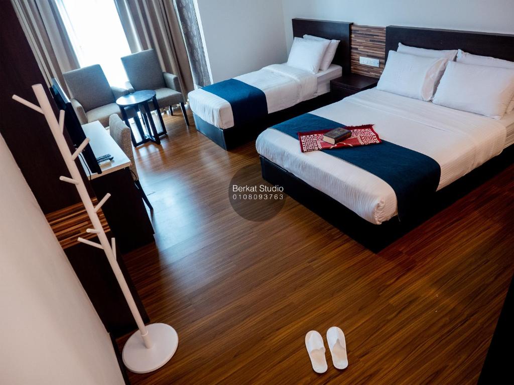 Postel nebo postele na pokoji v ubytování Berkat Studio (Kota Bharu City Point)