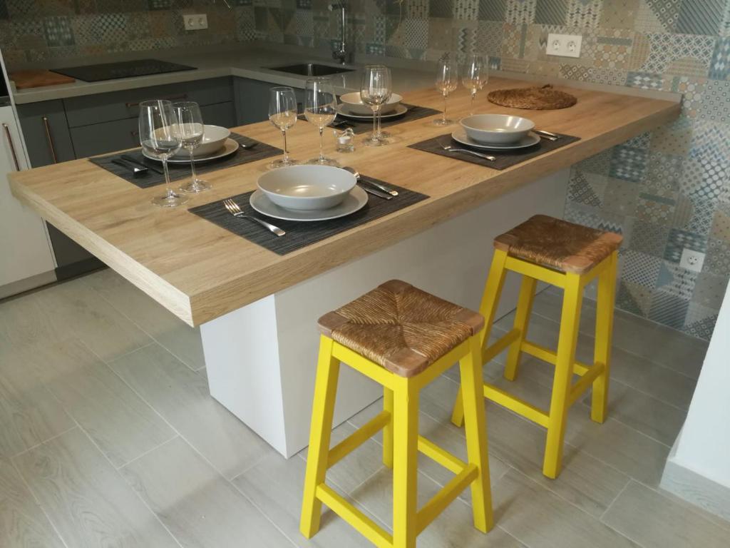 Kuchyň nebo kuchyňský kout v ubytování Casita Bonita Old Town Marbella