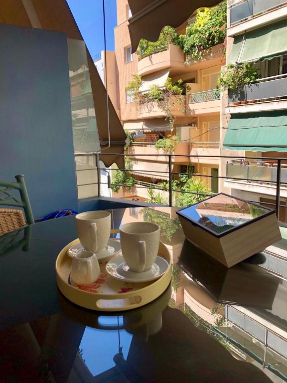 Balkón alebo terasa v ubytovaní Elenis Athens Apartment