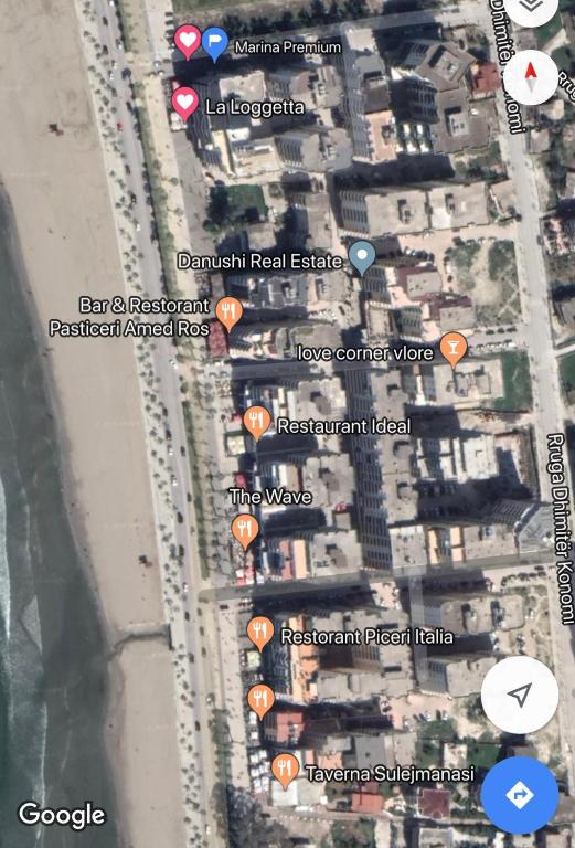 Nespecifikovaný výhled na destinaci Vlorë nebo výhled na město při pohledu z hotelu