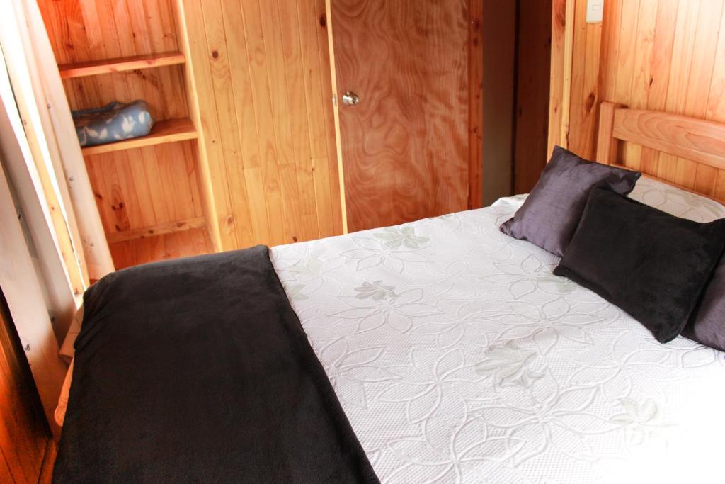 Voodi või voodid majutusasutuse Cabanas L'ESCALE toas