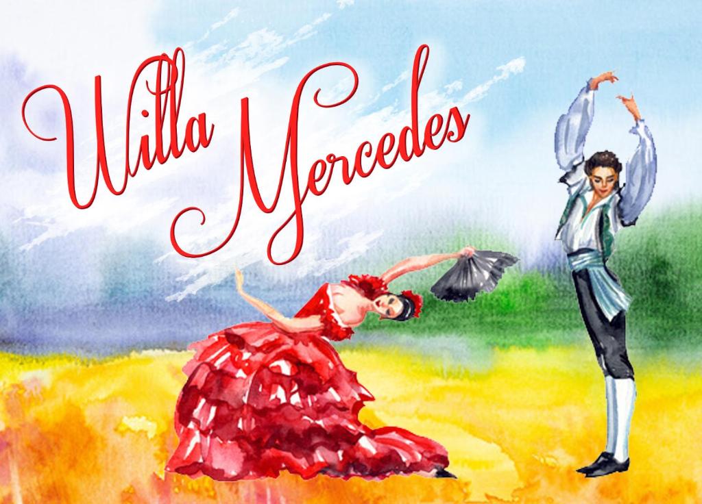 una portada de libro de una mujer con un vestido rojo bailando en Willa Mercedes en Gorzów Wielkopolski