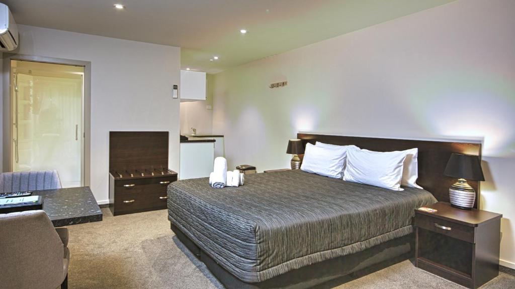 Voodi või voodid majutusasutuse Autoline Motel Queenstown toas
