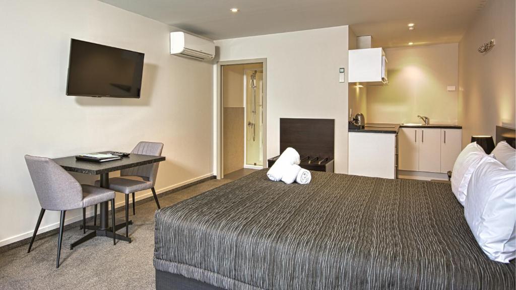 Voodi või voodid majutusasutuse Autoline Motel Queenstown toas