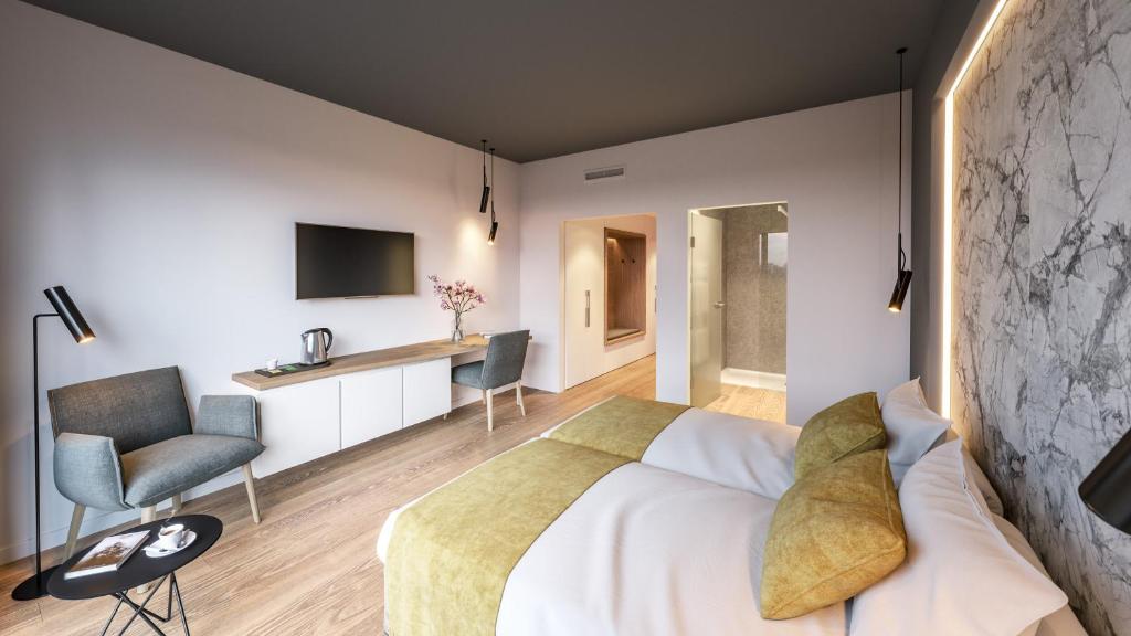TV a/nebo společenská místnost v ubytování MY HOTEL MALMEDY
