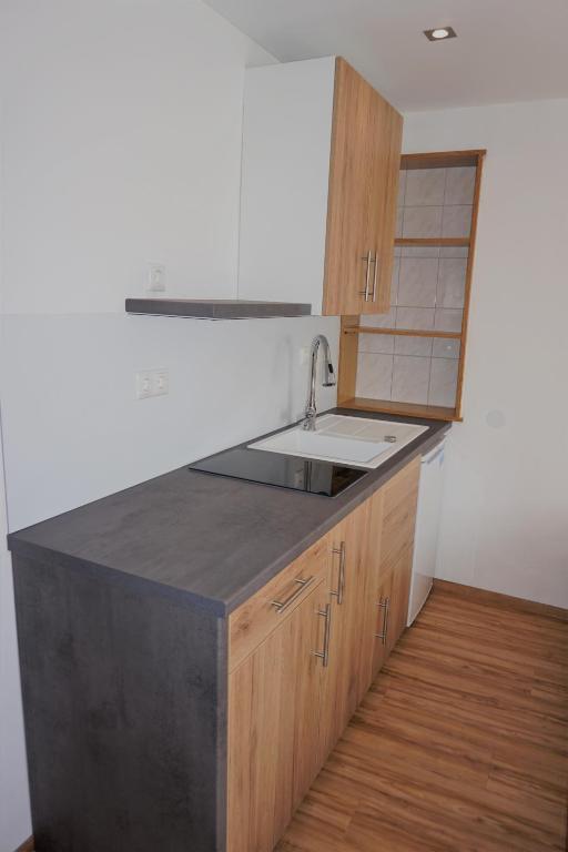 Kuchyň nebo kuchyňský kout v ubytování Hotel Wahlmüller