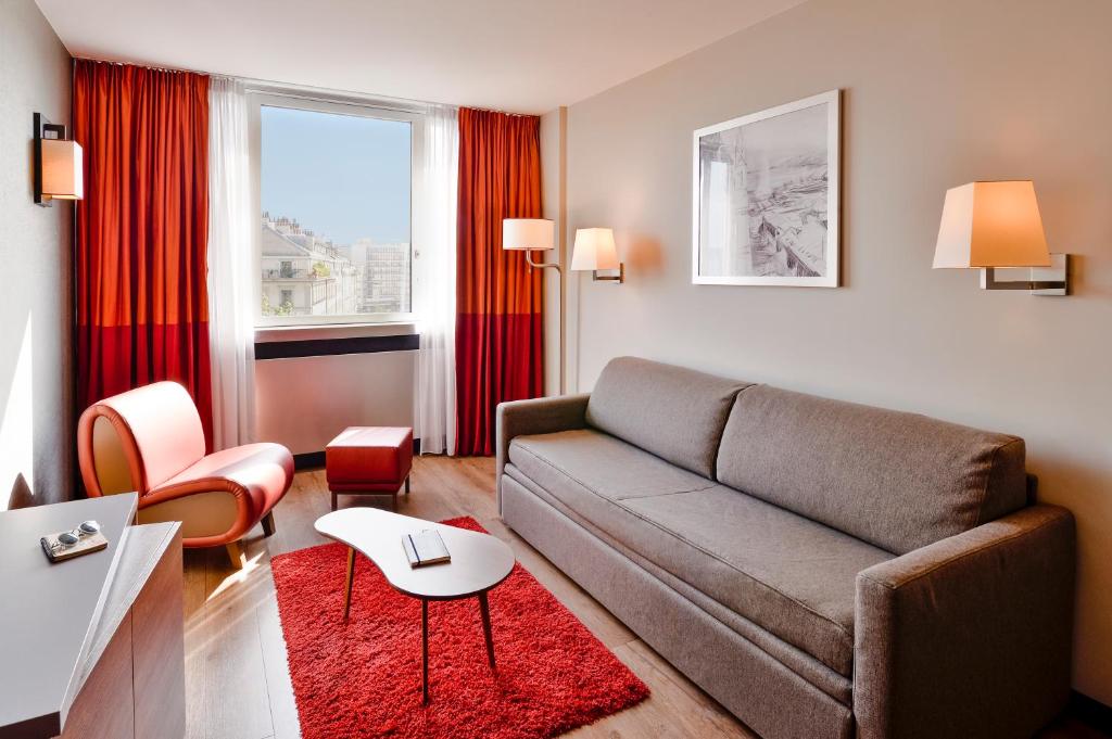 Posezení v ubytování Aparthotel Adagio Genève Mont-Blanc