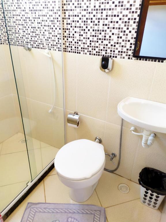 Koupelna v ubytování Hotel Lumiar