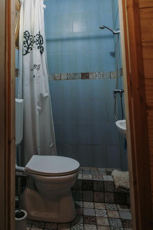 Koupelna v ubytování Vackorkert