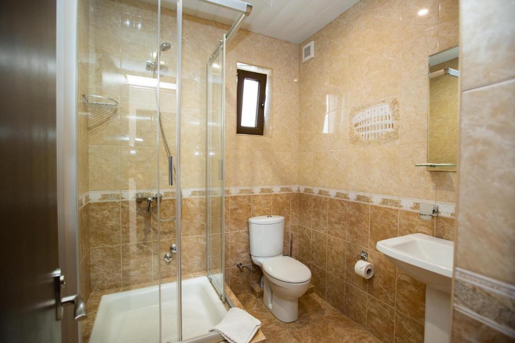 Koupelna v ubytování Hotel Sofia