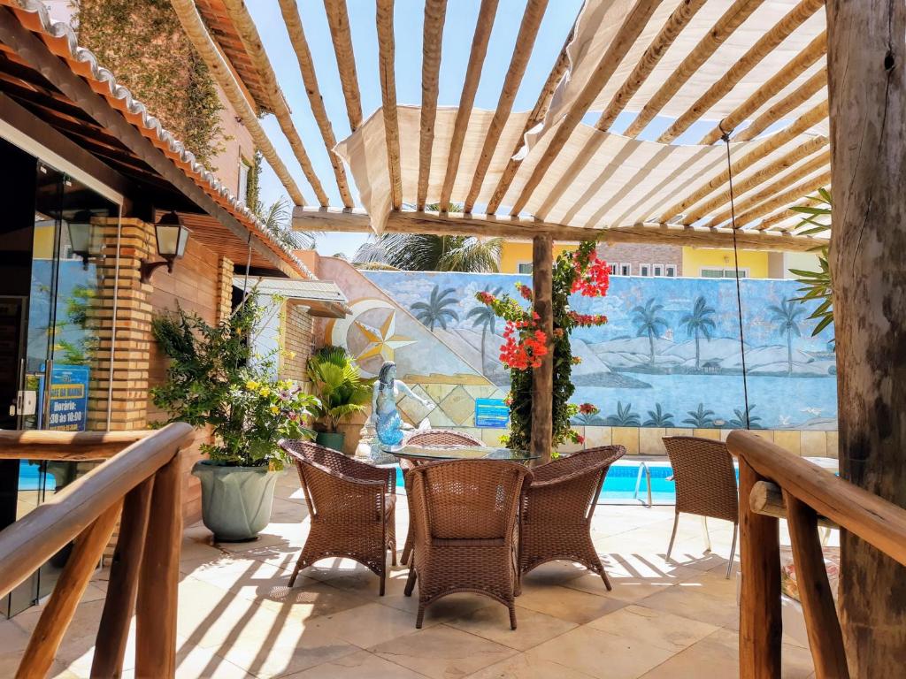 Patio nebo venkovní prostory v ubytování Jardim dos Orixás