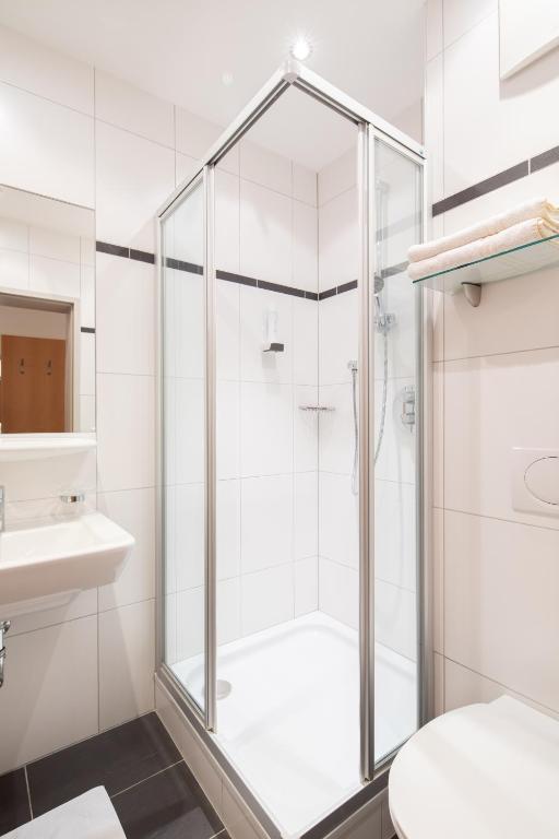 Koupelna v ubytování Sunshine Appartements Schilchegger