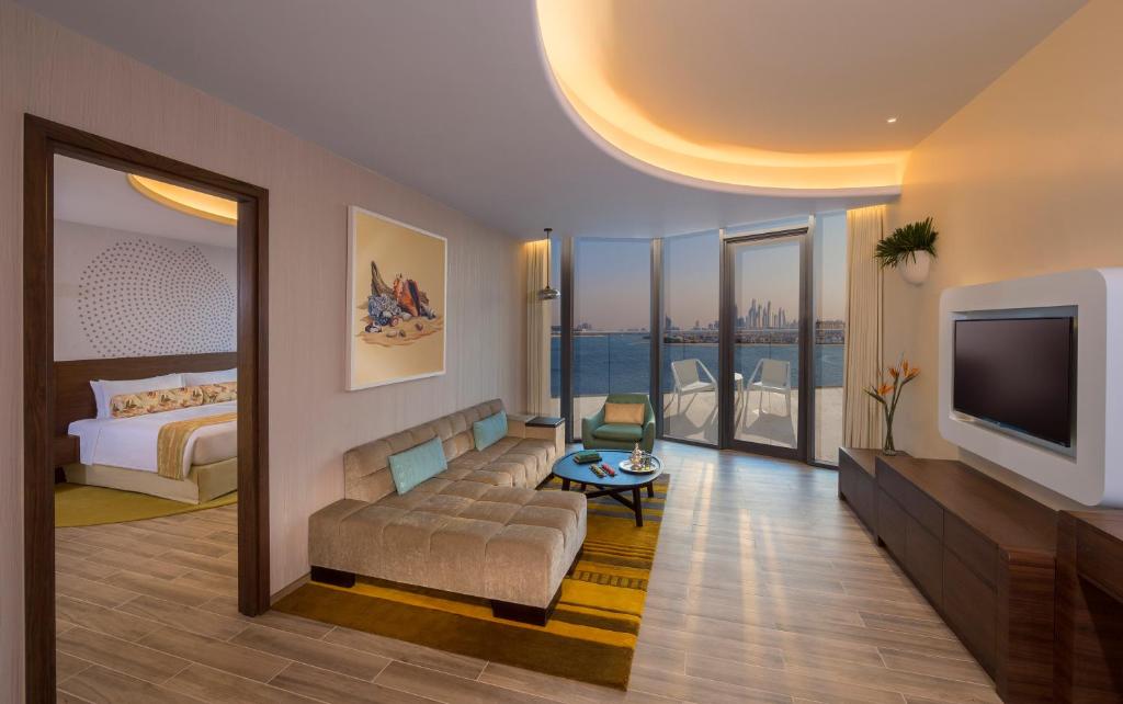 The Retreat Palm Dubai MGallery by Sofitel - Suite à Une Chambre Premium, Palm Jumeirah Sea View, Club Lounge Access, Lit King Size, Accès à La Plage Privée