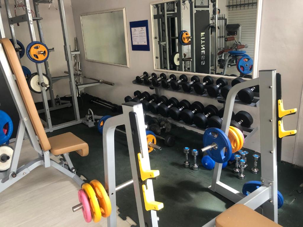 Fitness centrum a/nebo fitness zařízení v ubytování Le Gite du Bonheur Guest House & Car Rental