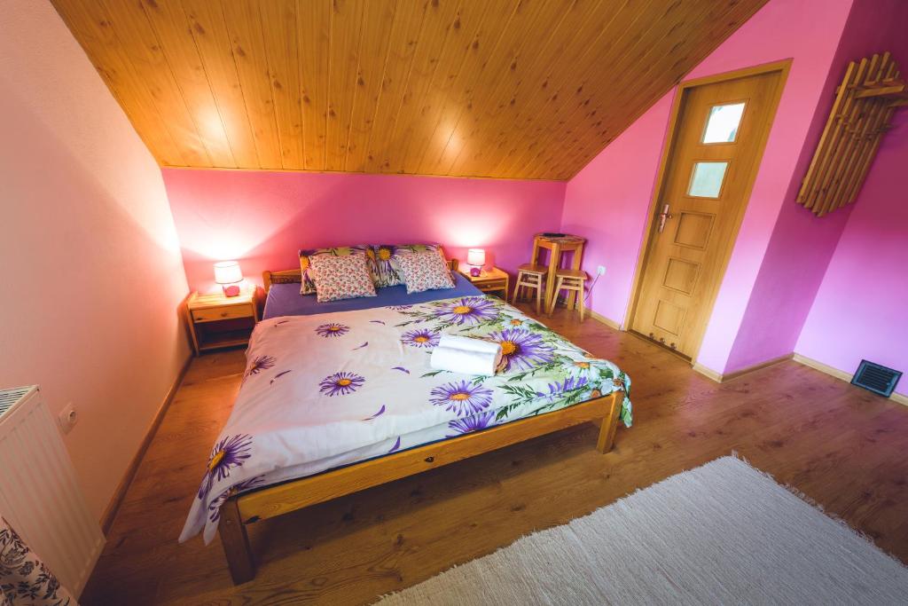 Postel nebo postele na pokoji v ubytování Apartmán u Paťka Zuberec