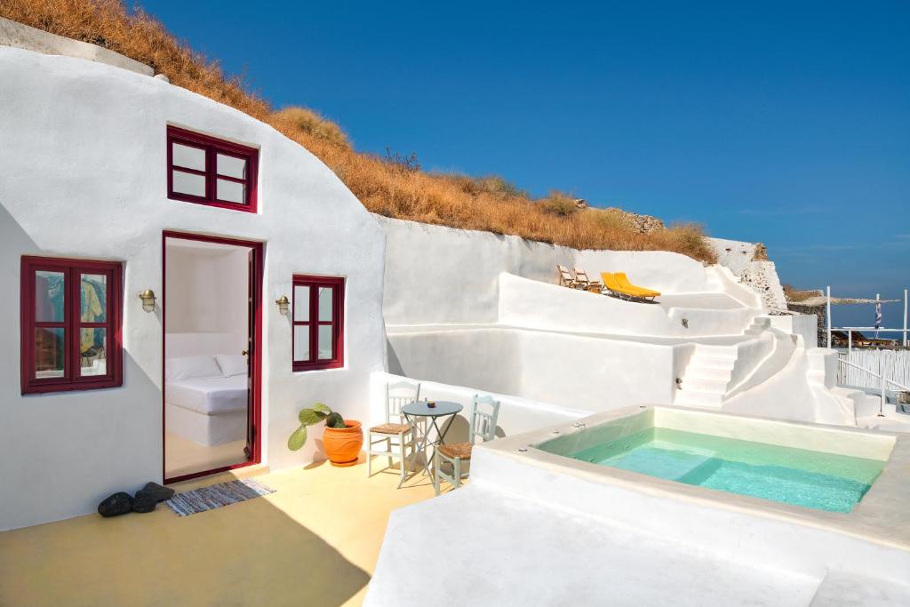 Balcone o terrazza di Oikia Cave House