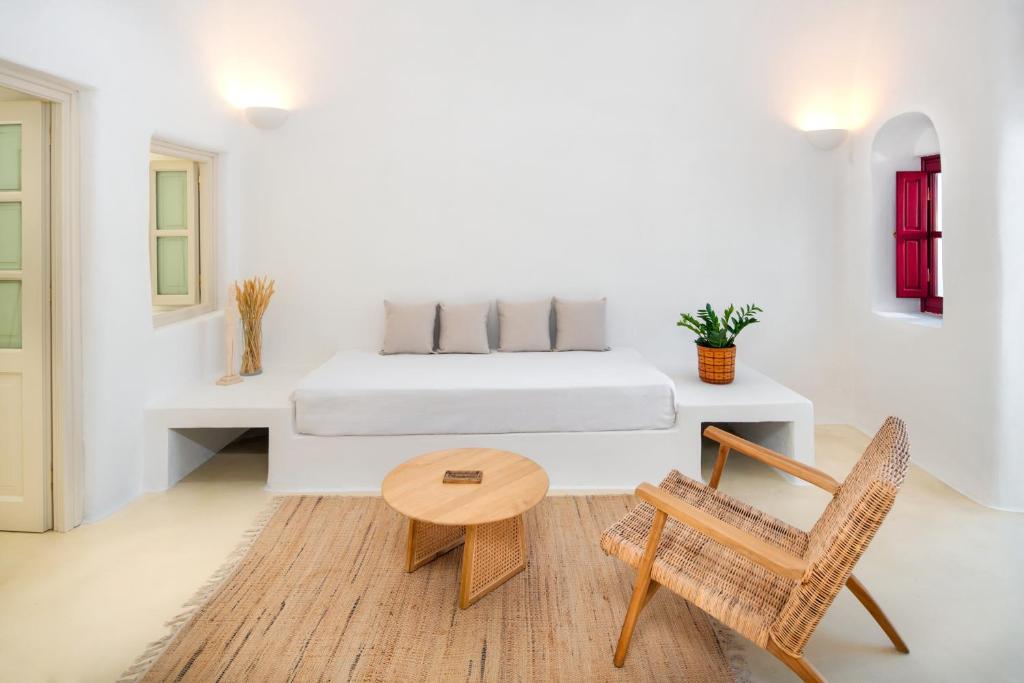 Letto o letti in una camera di Oikia Cave House