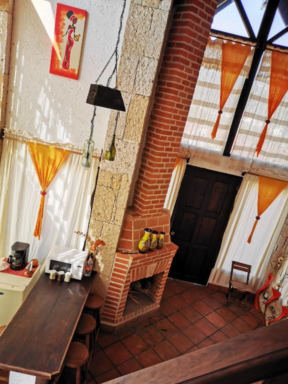 Posezení v ubytování Namasté Cabañas, Huasca de Ocampo