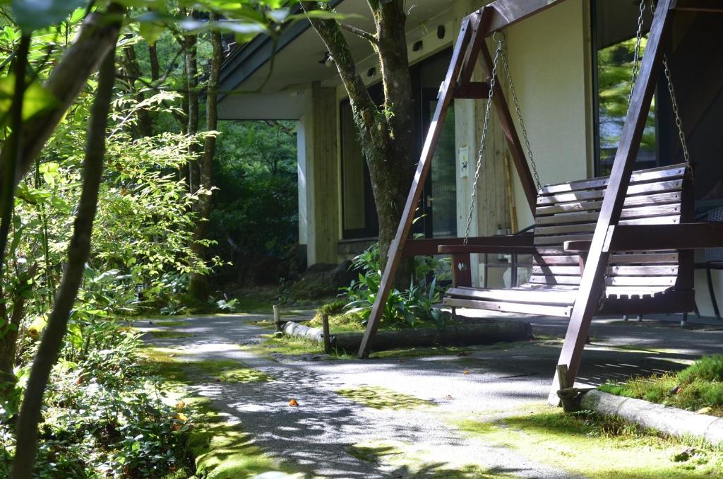Zahrada ubytování Kurokawa Onsen Oku no Yu