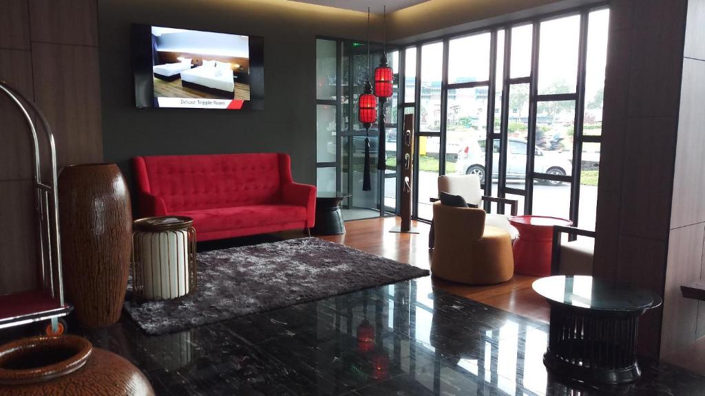 Posezení v ubytování Roxy Hotel Padungan