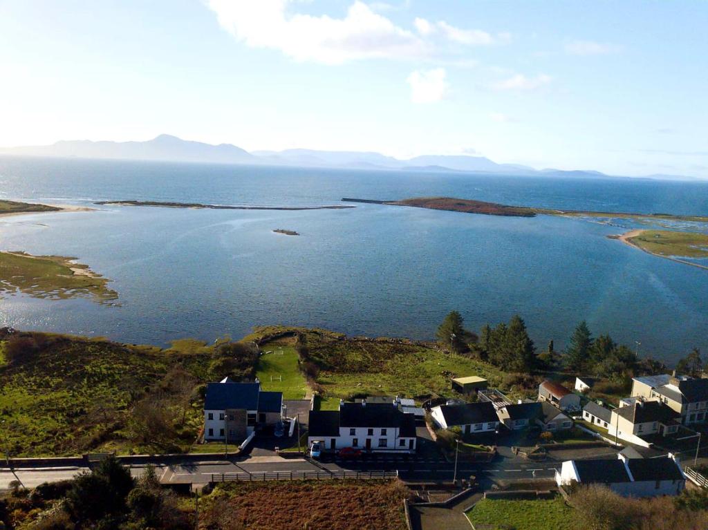 an aerial view of a large body of water at Mulranny House in Mulranny