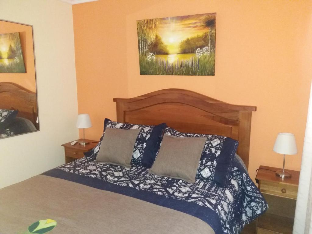 Кровать или кровати в номере Alojamiento Valle Verde