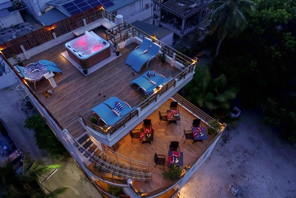Balkón nebo terasa v ubytování Vilu Thari Inn Maldives