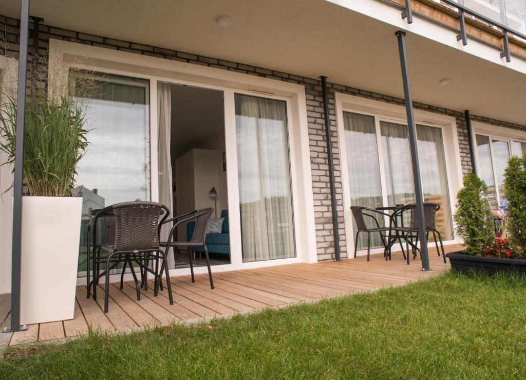 Patio nebo venkovní prostory v ubytování Zielona Przystań
