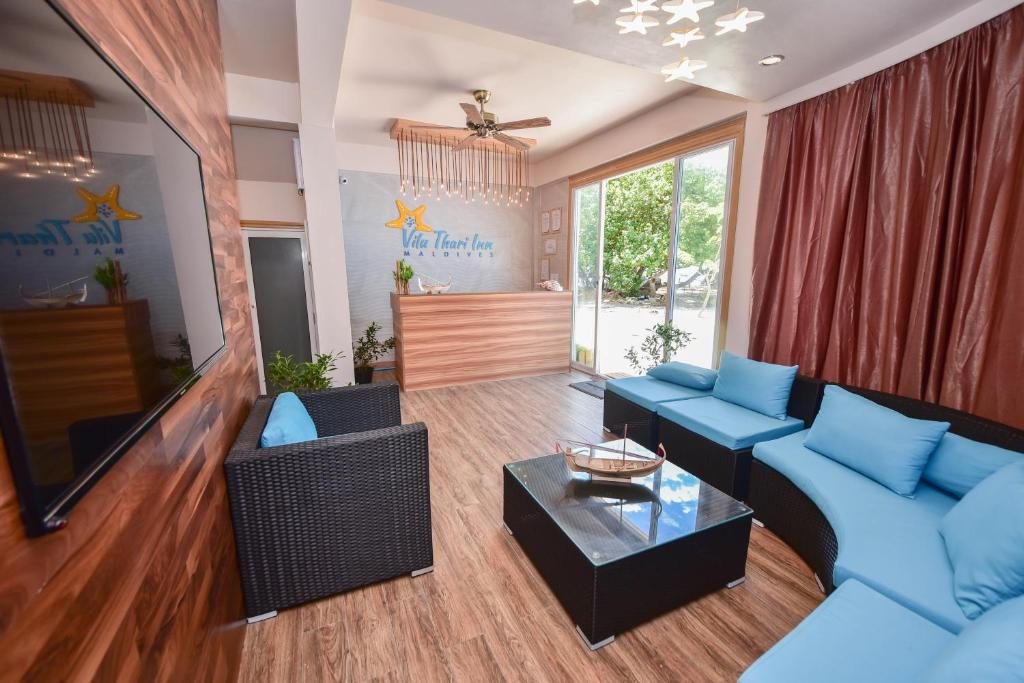 Posezení v ubytování Vilu Thari Inn Maldives