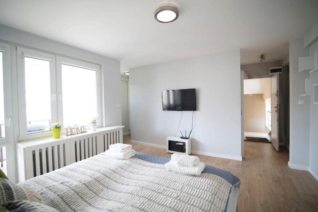 Posteľ alebo postele v izbe v ubytovaní WLR Apartments - Hoza II