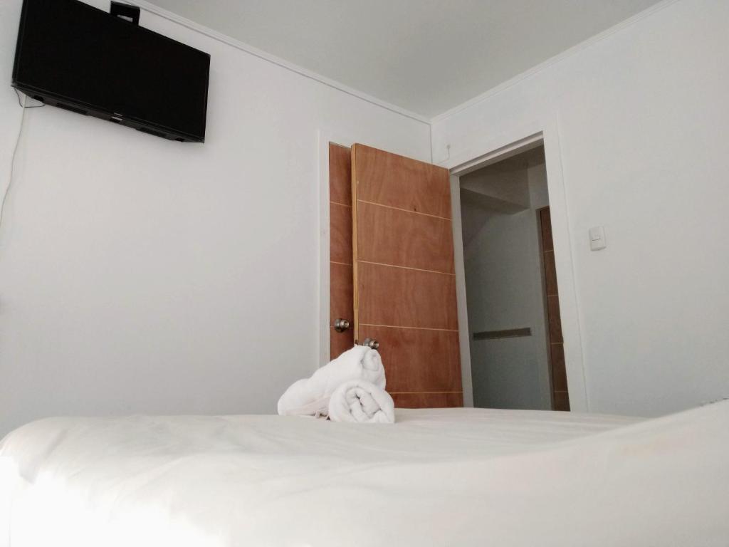 TV a/nebo společenská místnost v ubytování Patagon Backpackers