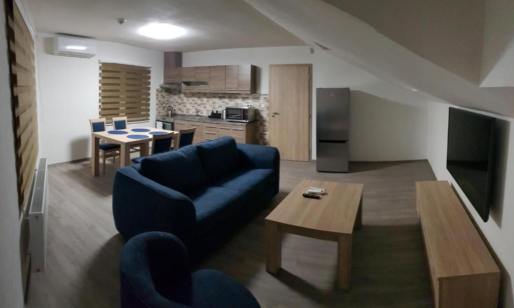 Eldhús eða eldhúskrókur á Apartmány Meandry