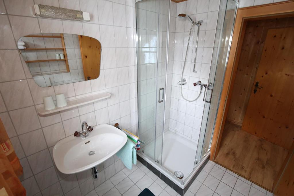 Kúpeľňa v ubytovaní Bergbauernhof Pabulariu