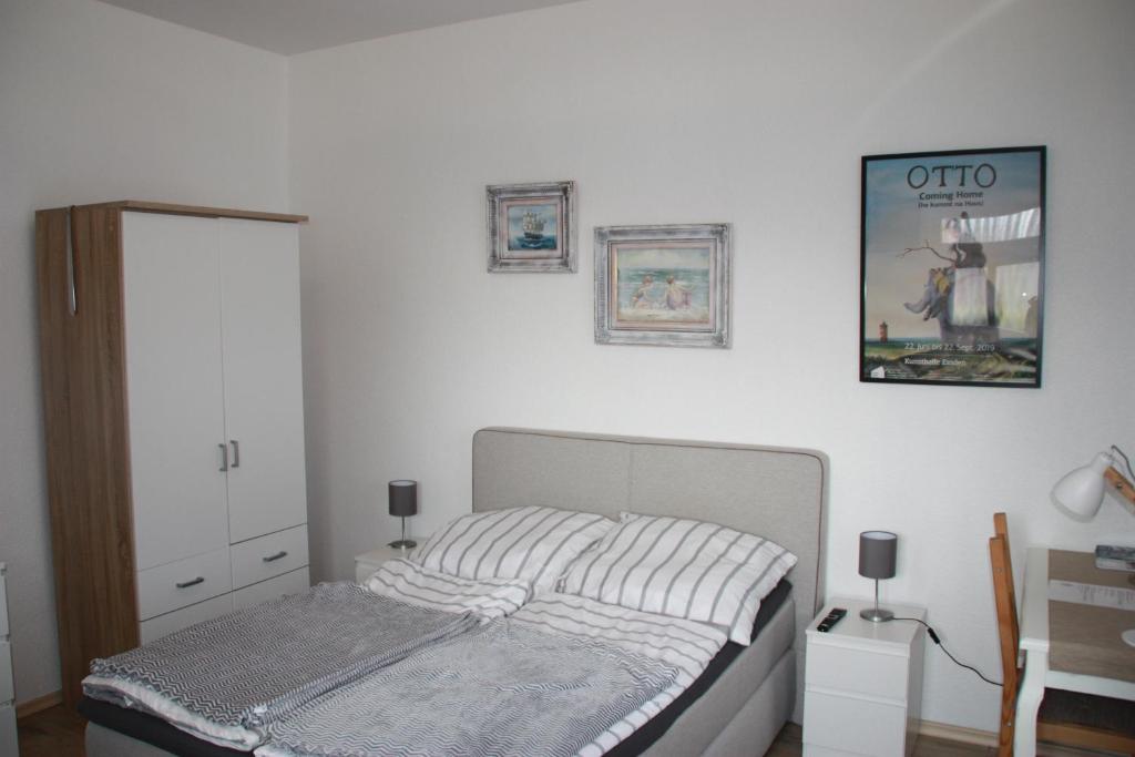 Postel nebo postele na pokoji v ubytování Ferienwohnung Möwennest I