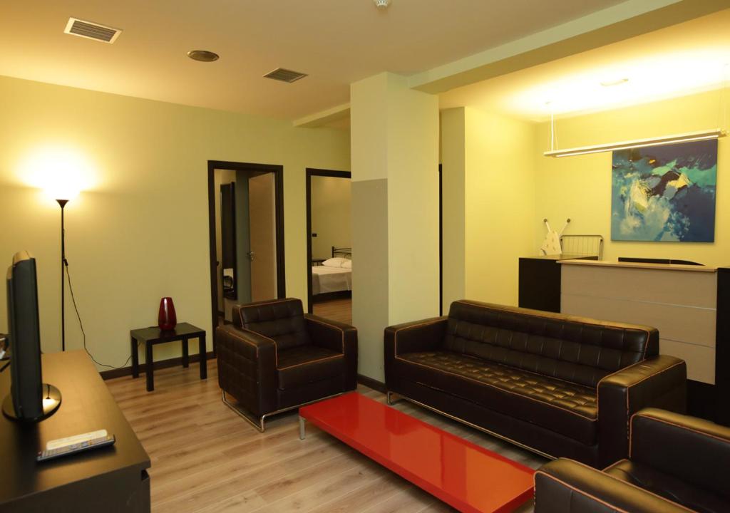 Posezení v ubytování Chalkida Seafront Apartment