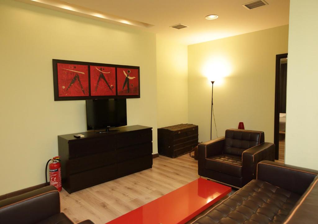 Posezení v ubytování Chalkida Seafront Apartment