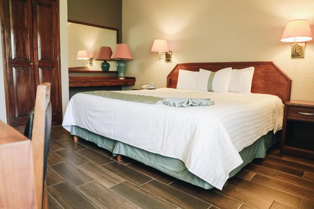 Postel nebo postele na pokoji v ubytování Hotel La Joya Tulancingo