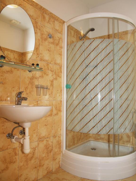 Koupelna v ubytování Hotel U Zlatého Lva