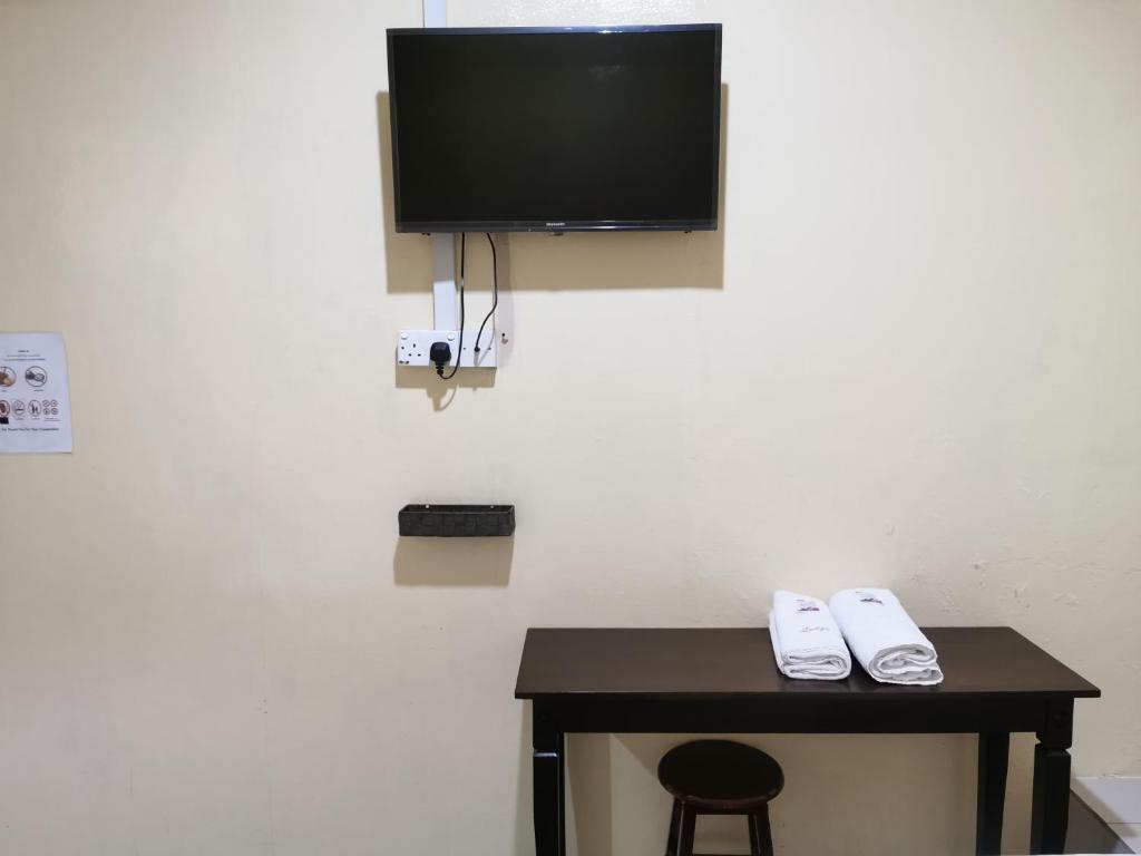 TV a/nebo společenská místnost v ubytování Lodge88 ( l l )