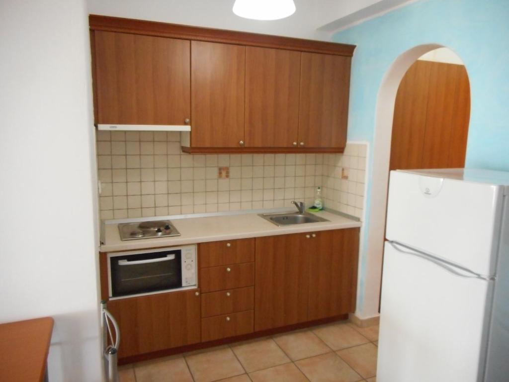 Kuchyň nebo kuchyňský kout v ubytování Pantonia Apartments